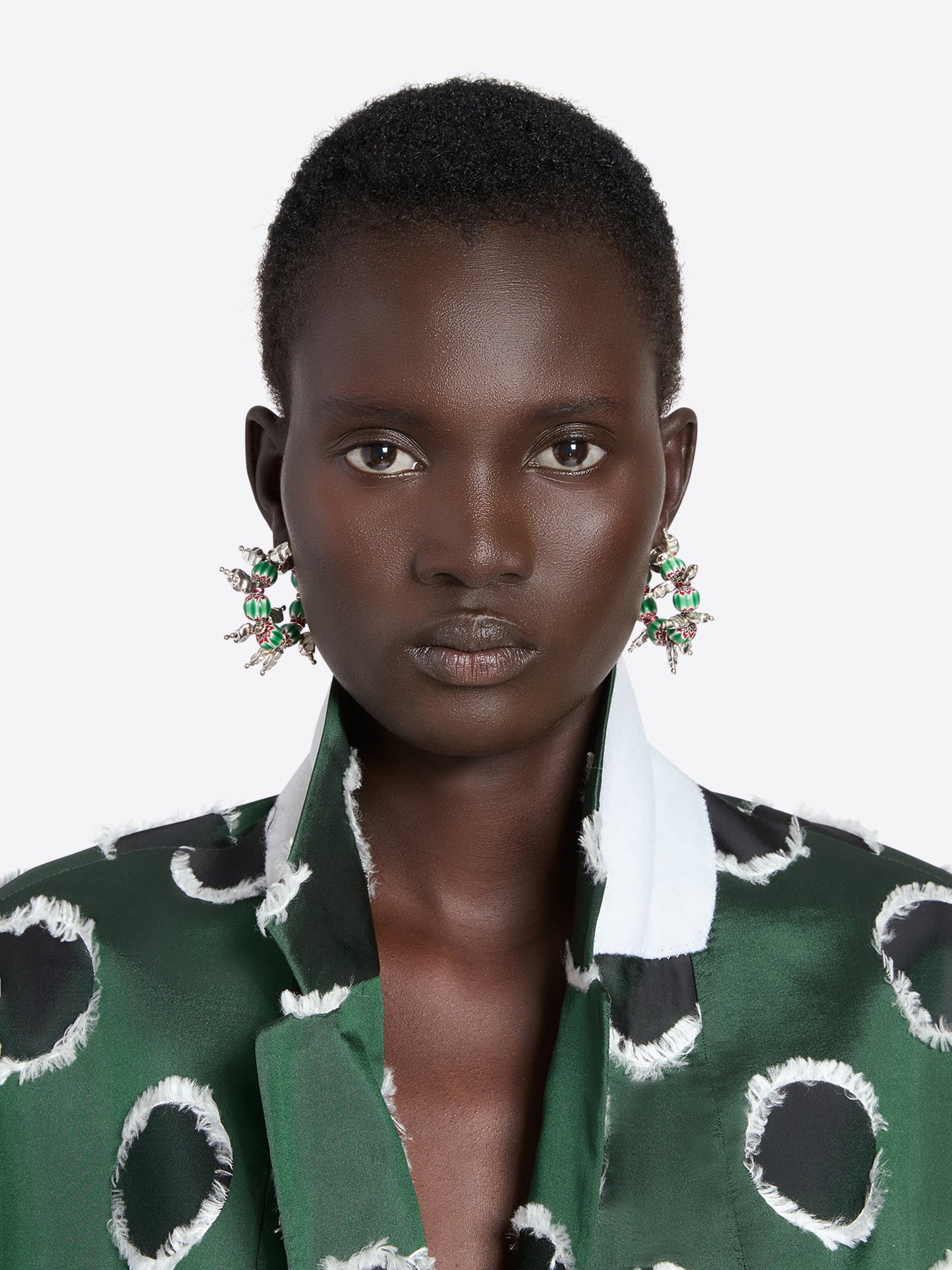 Beaded Hoop Earrings