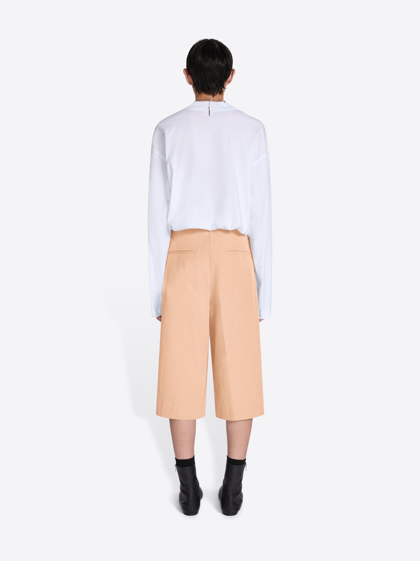 Belted Cotton Poplin Shorts