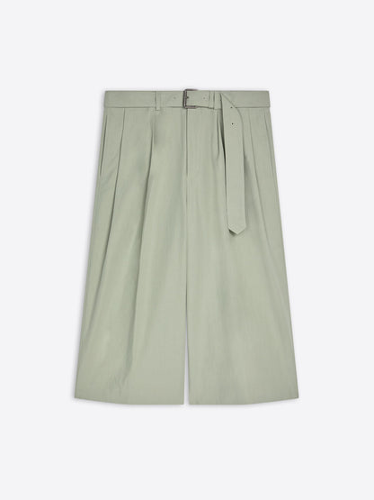 Belted Cotton Poplin Shorts