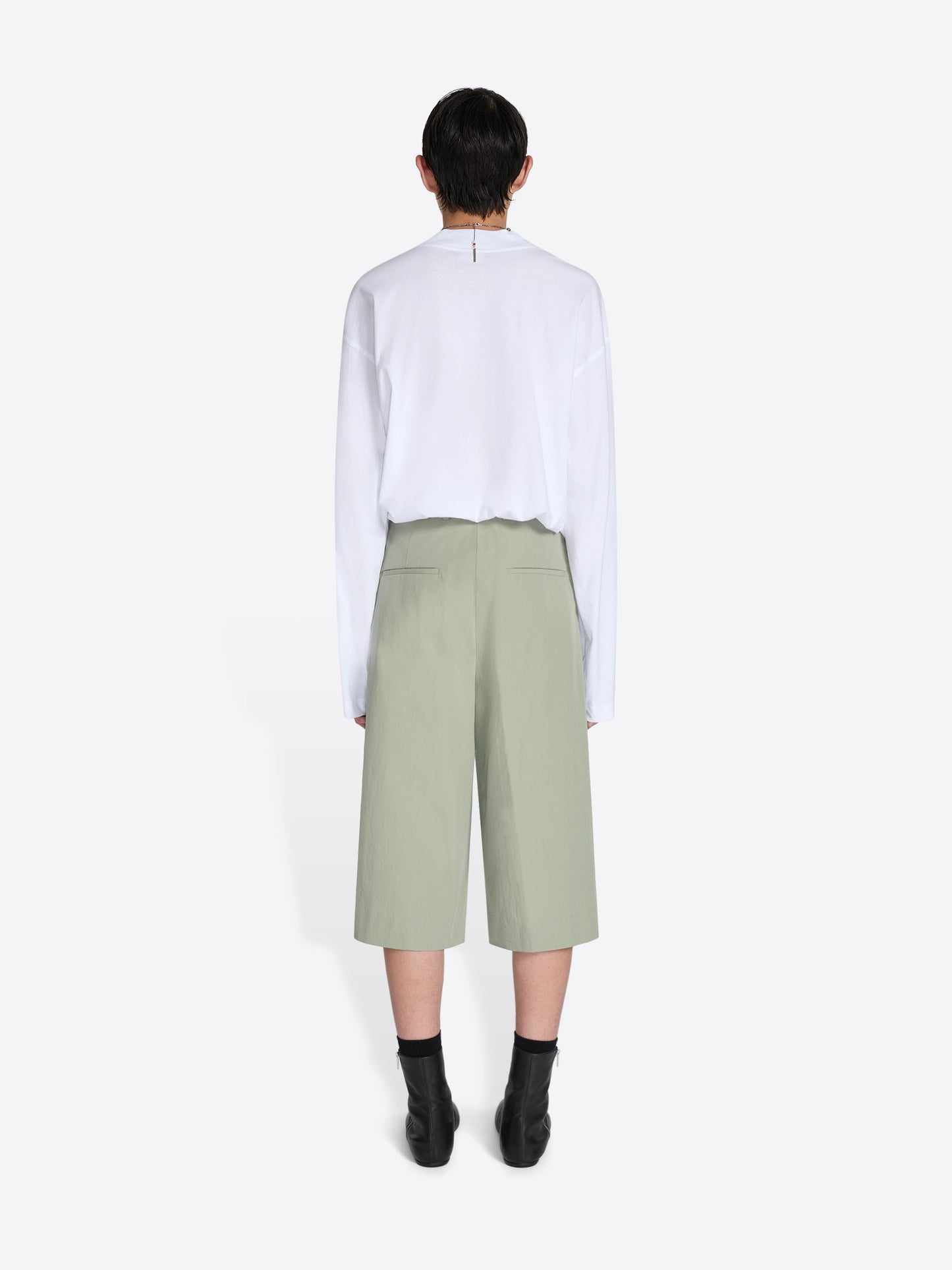 Belted Cotton Poplin Shorts