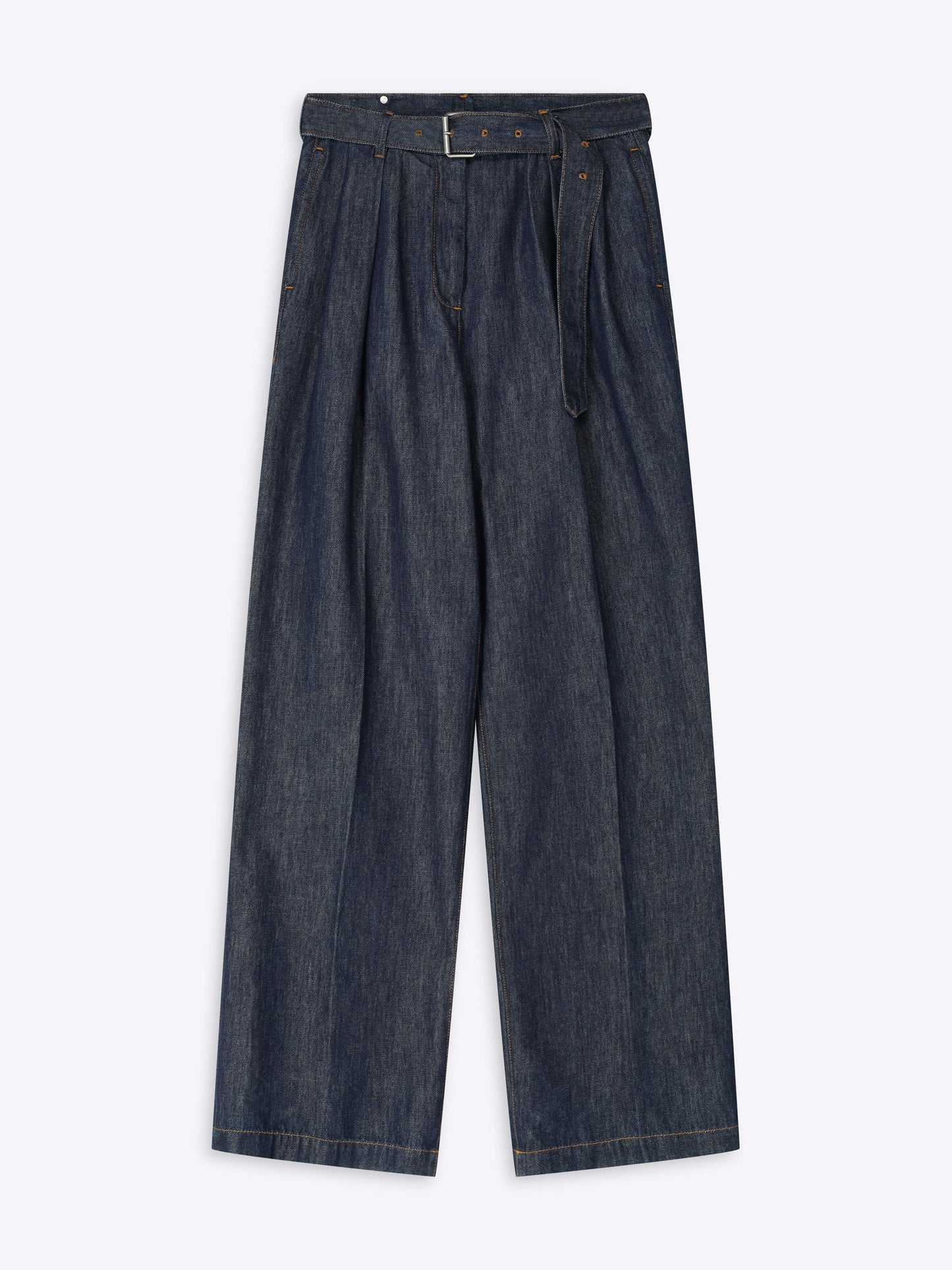 Belted Denim Pants