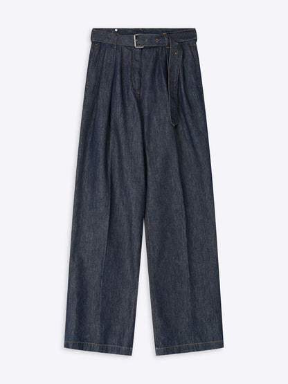 Belted Denim Pants