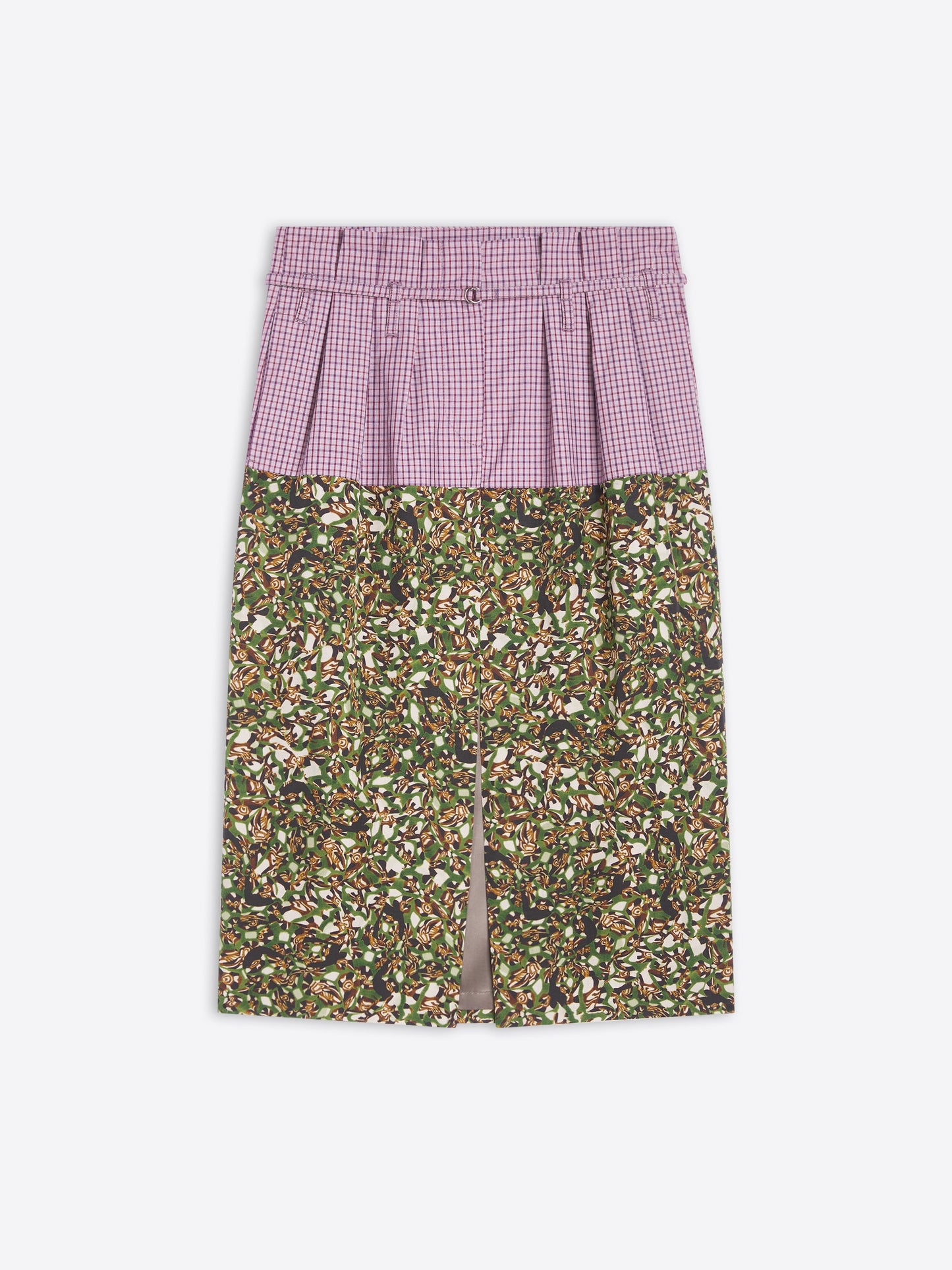 Belted Contrast Skirt