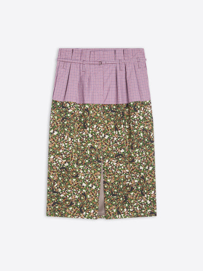 Belted Contrast Skirt