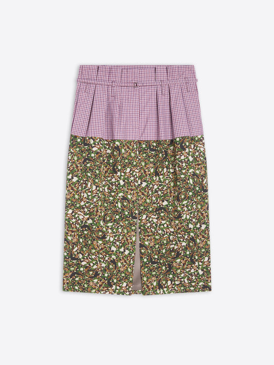 Belted Contrast Skirt