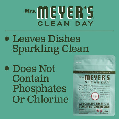 Mrs. Meyer's Basil Automatic Dishwasher Packs