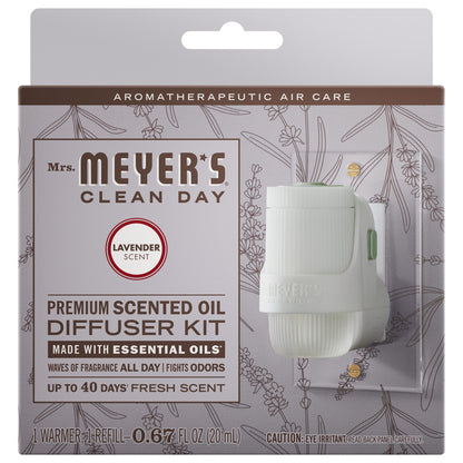 Mrs. Meyer's Lavender Plug-In Oil Warmer with Scented Refill