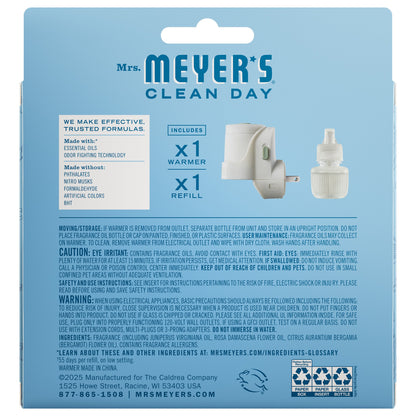 Mrs. Meyer's Rain Water Plug-In Oil Warmer with Scented Refill