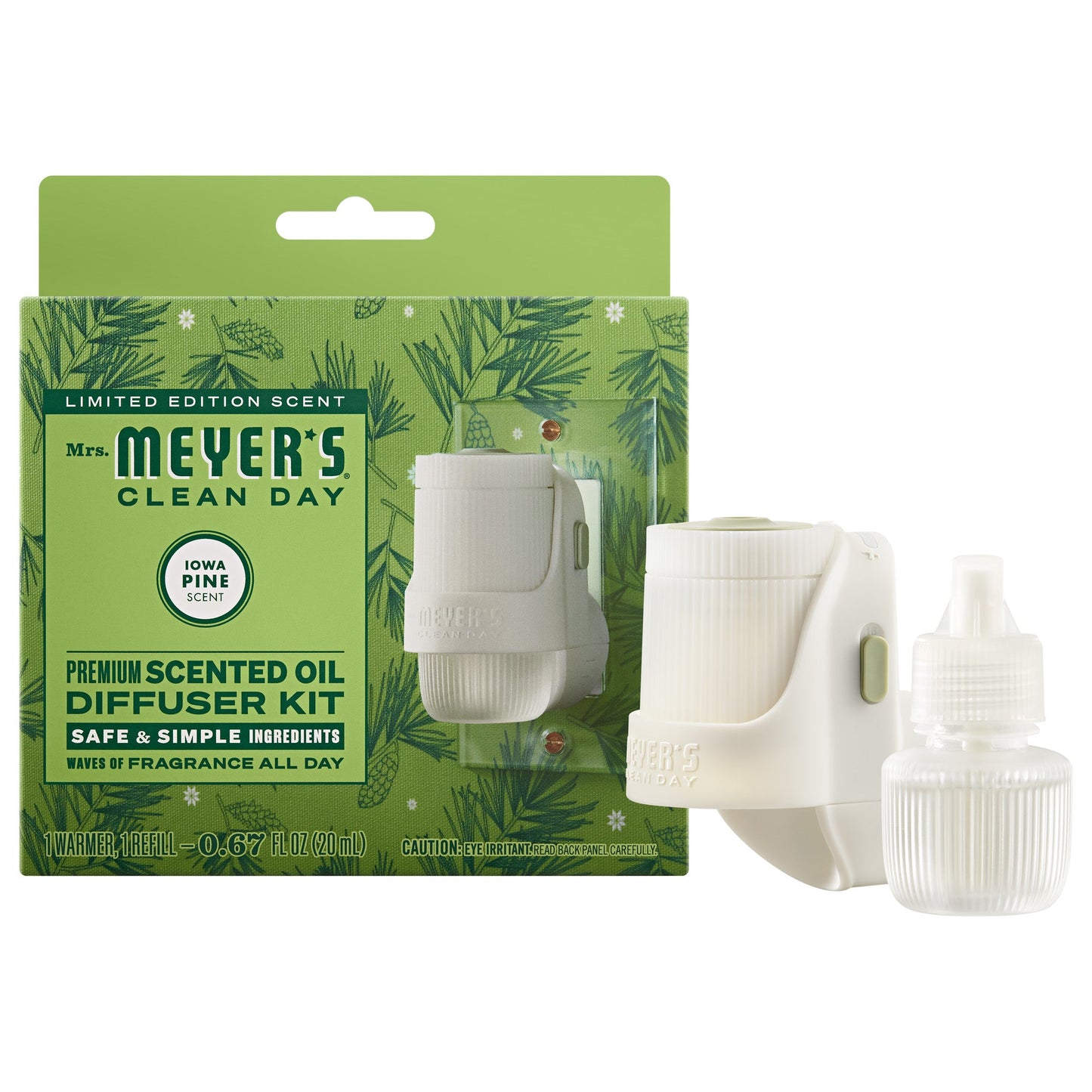 Mrs. Meyer's Iowa Pine Plug-In Oil Warmer with Scented Refill