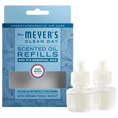 Mrs. Meyer's Rain Water 2-Pack Plug-In Scented Oil Refills