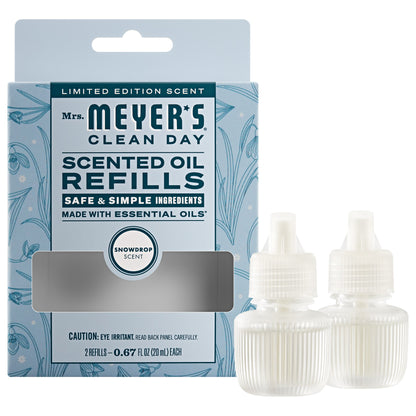Mrs. Meyer's Snowdrop 2-Pack Plug-In Scented Oil Refills