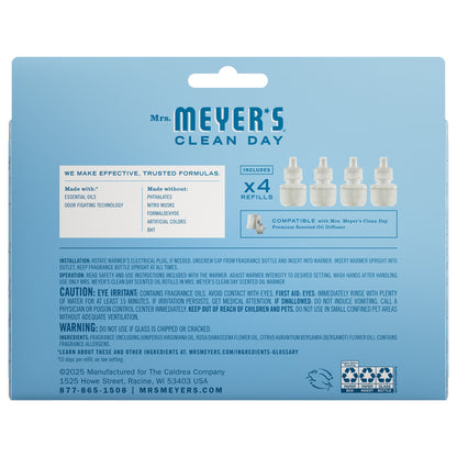 Mrs. Meyer's Rain Water 4-Pack Plug-In Scented Oil Refills