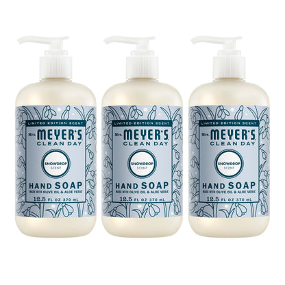 Mrs. Meyer's Snowdrop 3-Count Liquid Hand Soap Bundle