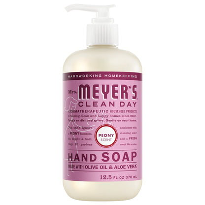 Mrs. Meyer's Peony Liquid Hand Soap and Refill Set