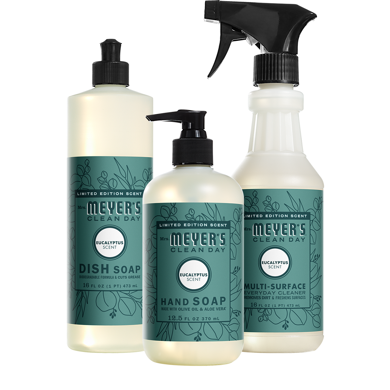 Mrs. Meyer's Eucalyptus Essential Kitchen Cleaning Set